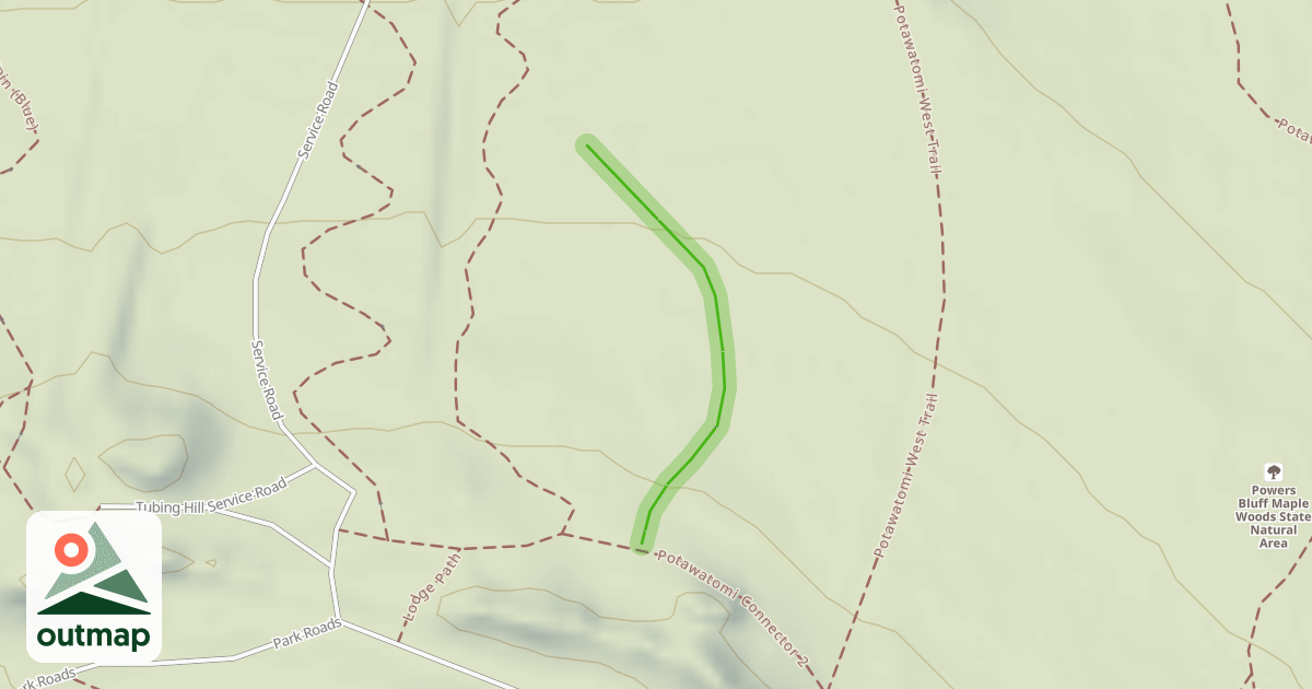 Map of Downhill Ski Run 2