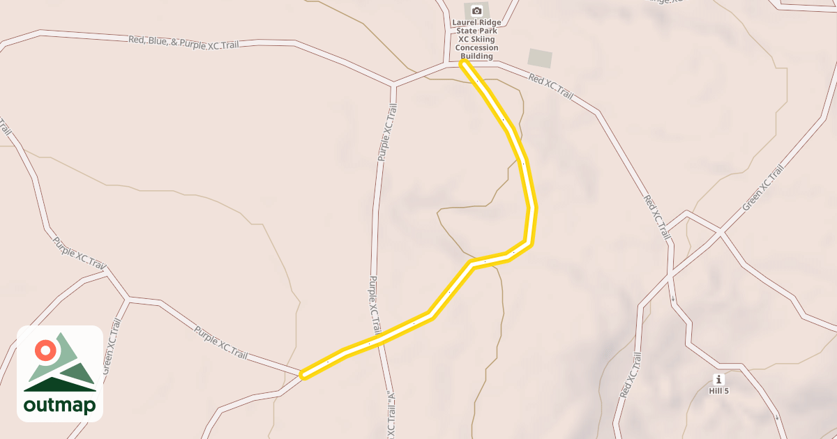 Map of Blue & Purple XC Trail
