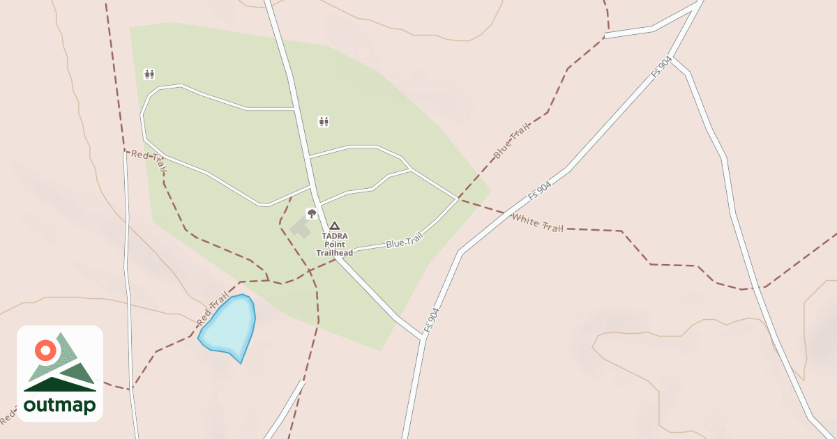 Map of TADRA POINT TRAILHEAD LOOP