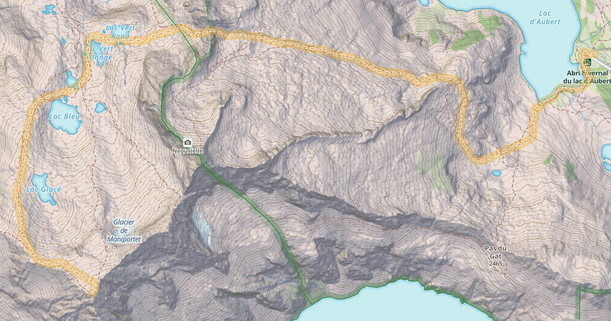 Map preview of Turon de Néouvielle — Lac d'Aubert
