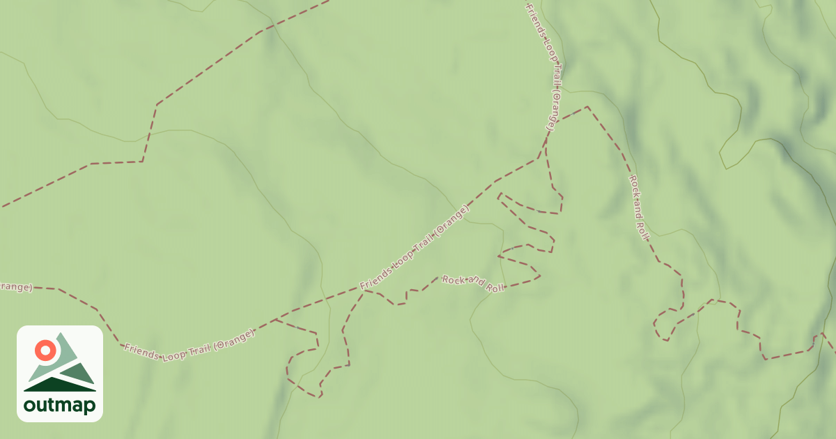 Map of Friends Loop Trail (Orange)