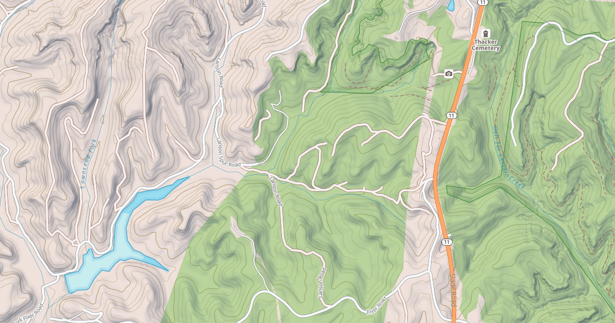 Map preview of ZACHARIAH FORK