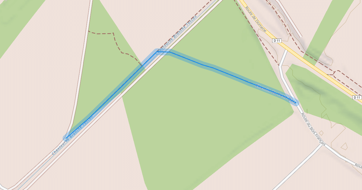 Map preview of Chemin du Petit Bois