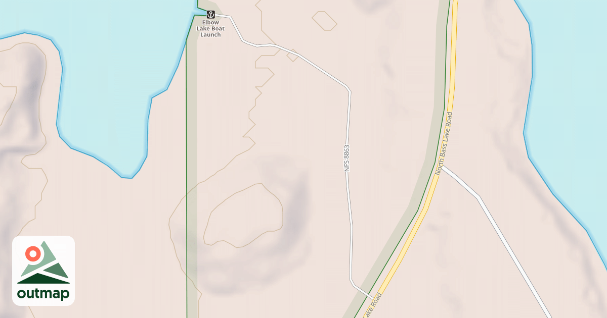 Map of ELBOW LAKE