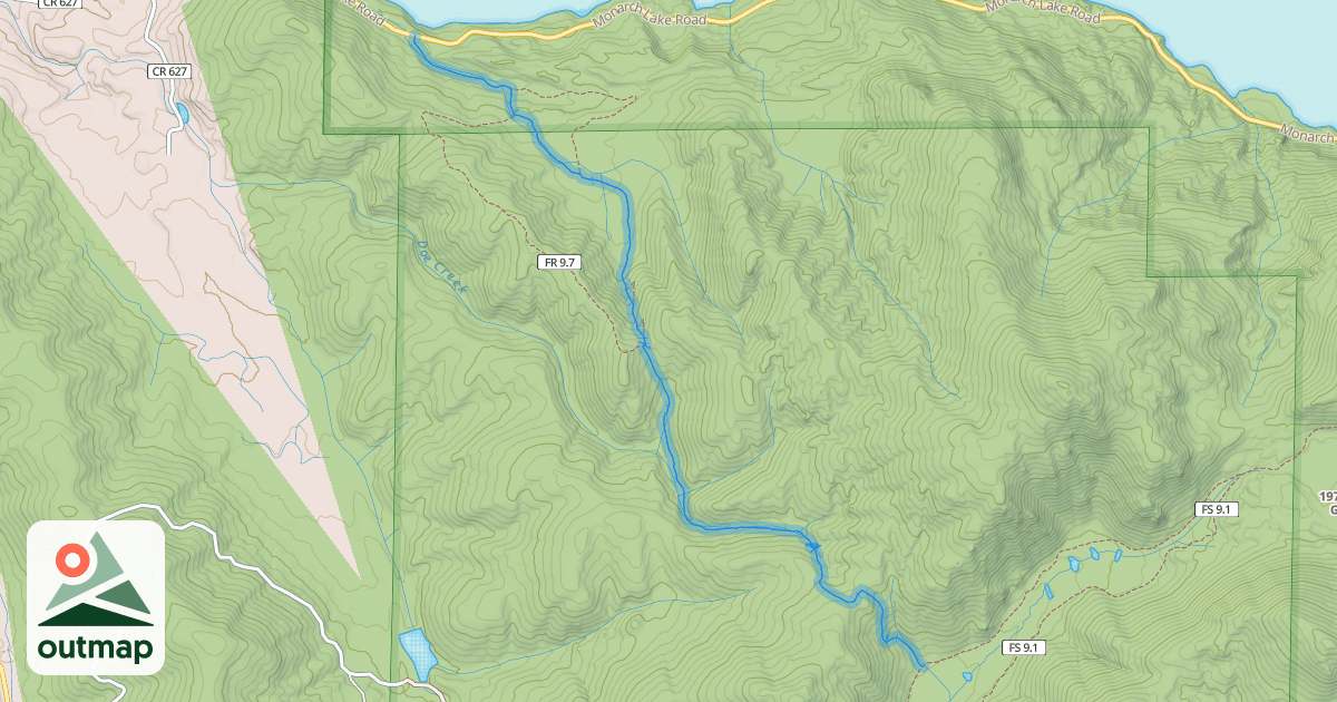 Map of Doe Creek Trail