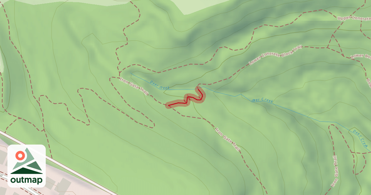Map of Lower Concrete Block Trail