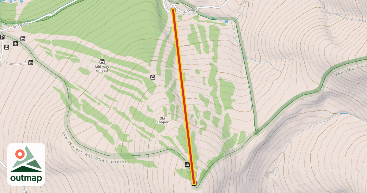 Map of Piney Basin Triple Chair