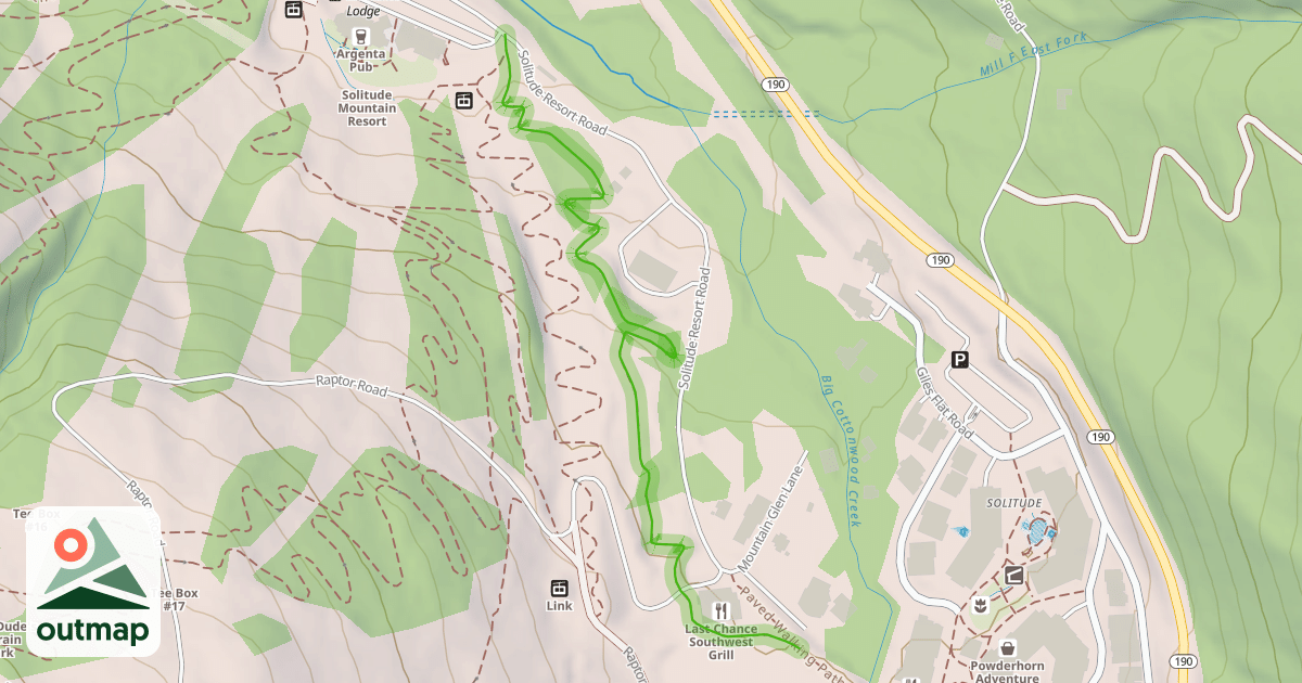 Map of Paved Walking Path