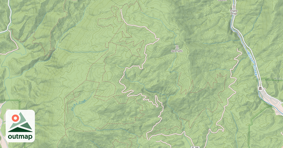 Map of BROWN MOUNTAIN