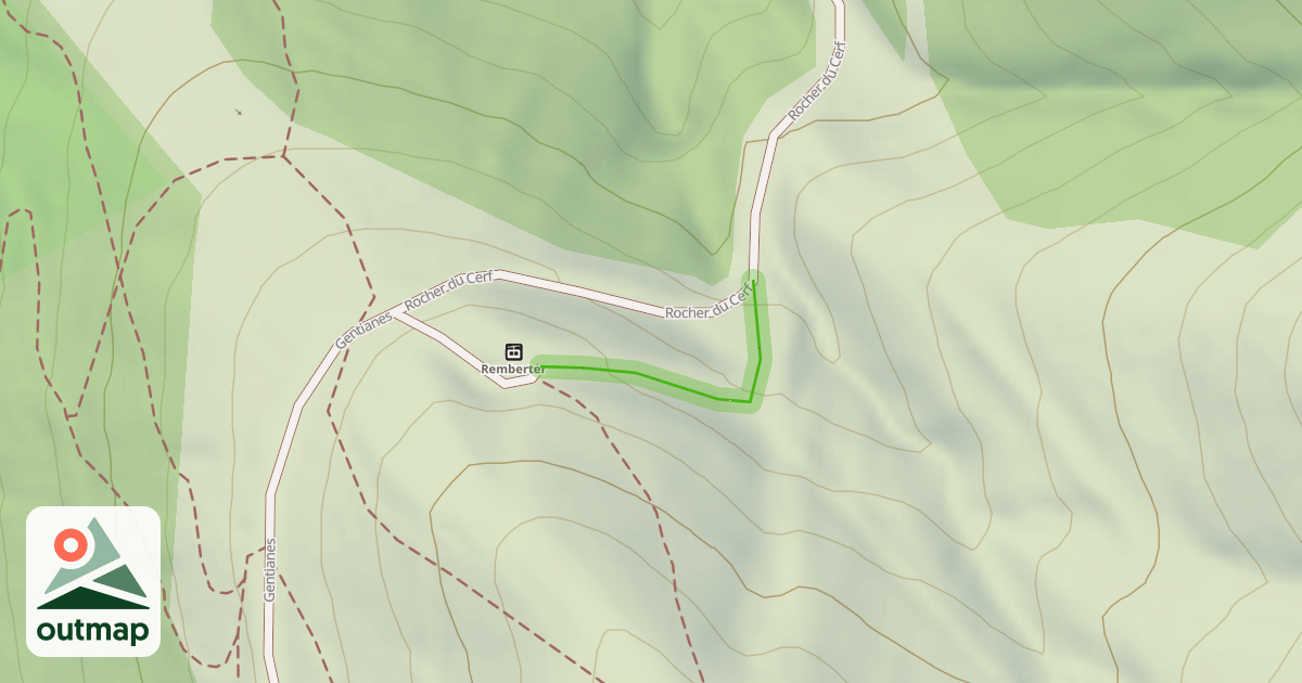 Map of Rocher du Cerf