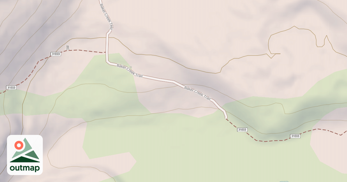 Map of Baker Creek Trail