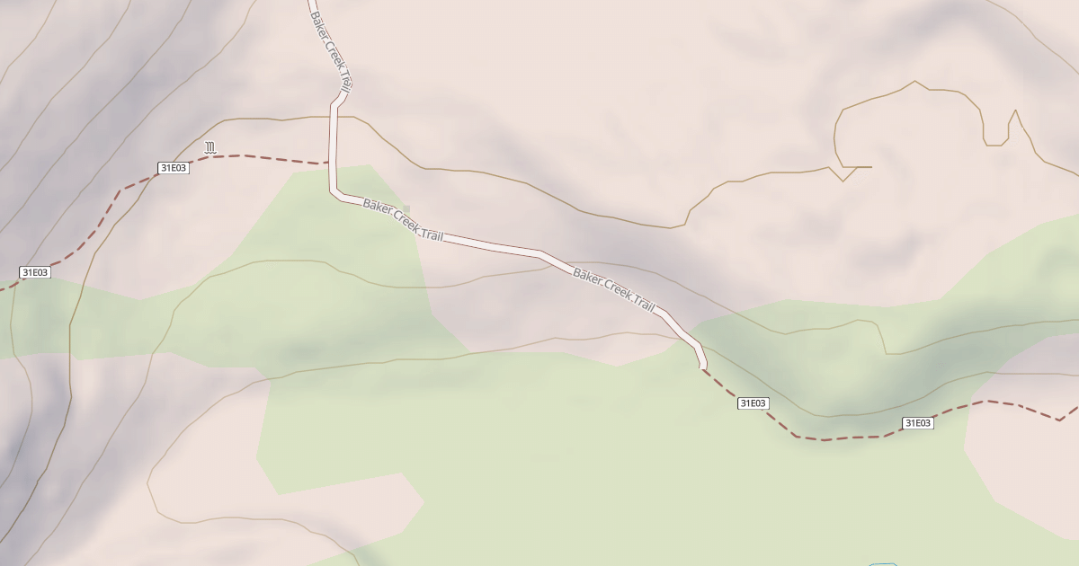 Map preview of Baker Creek Trail