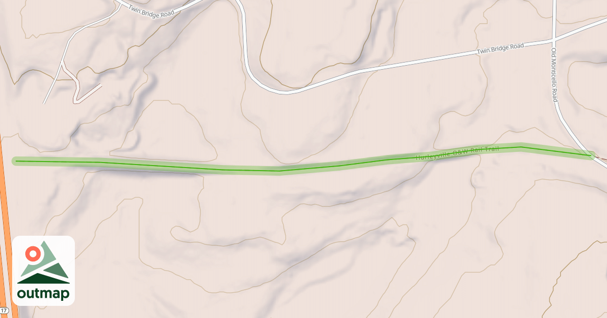 Map of Hurleyville O&W Rail Trail