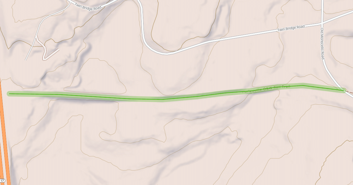 Map preview of Hurleyville O&W Rail Trail