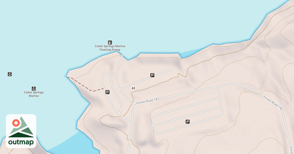 Map of CEDAR SPRS BOAT RAMP PARKING