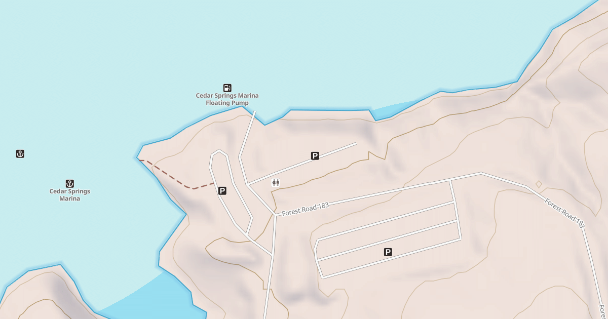 Map preview of CEDAR SPRS BOAT RAMP PARKING