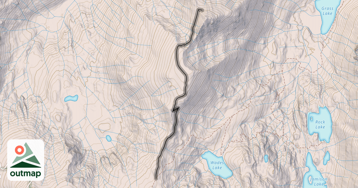 Map of Mount Washington Trail