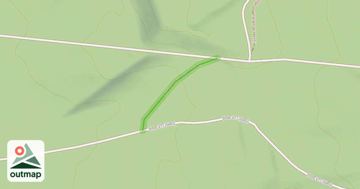 Map of Piste VTT (Bleu, Rouge)