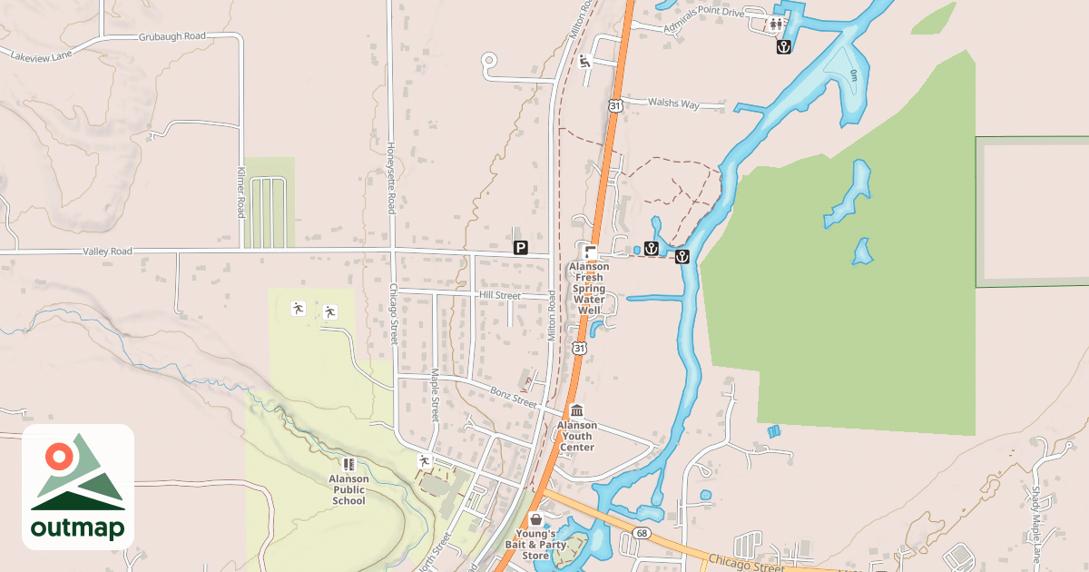 Map of North Western State Trail