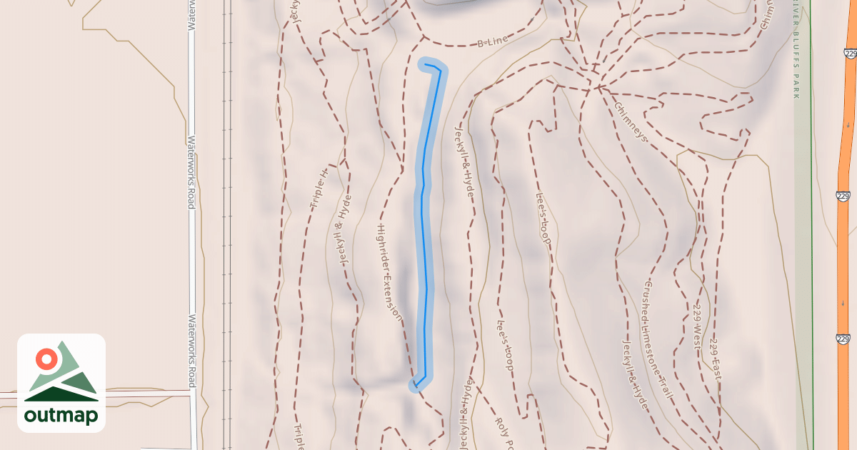 Map of Highrider Handcut