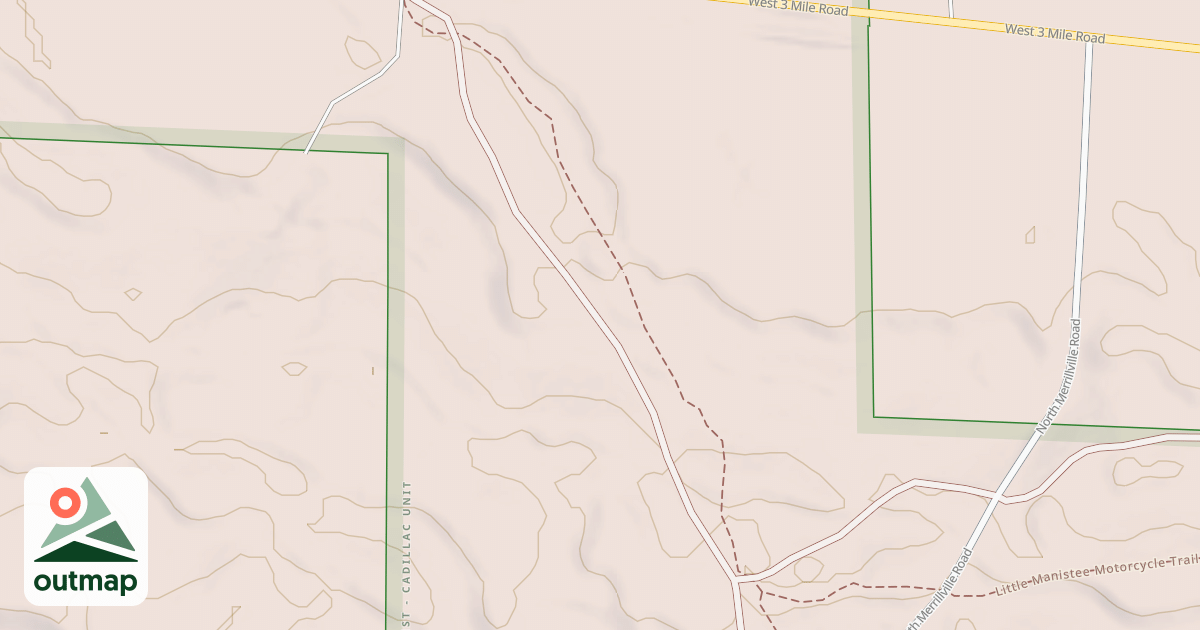 Map of Little Manistee Motorcycle Trail