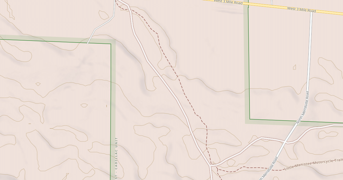 Map preview of Little Manistee Motorcycle Trail
