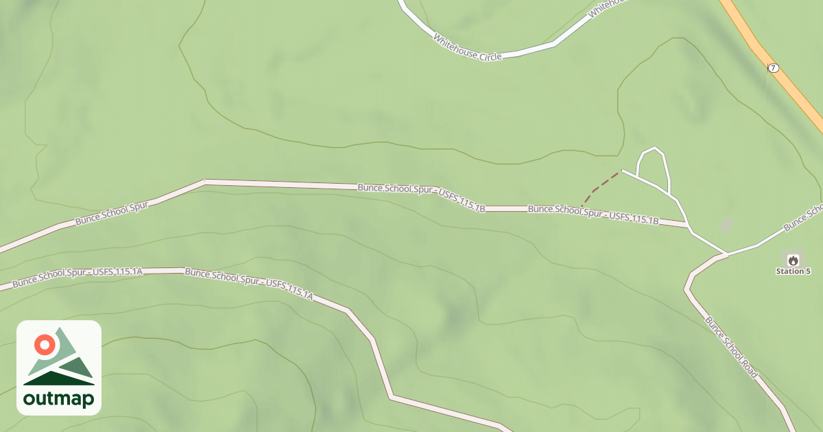 Map of BUNCE SCHOOL SPUR