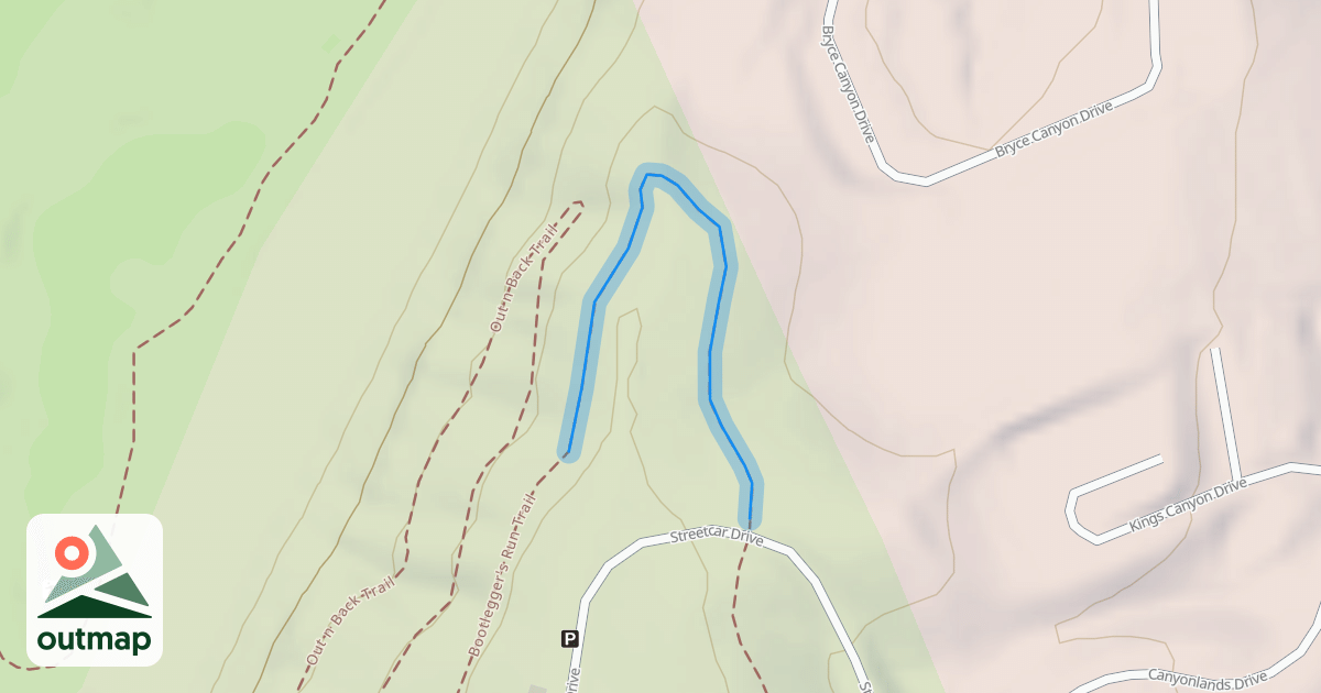 Map of Bootlegger's Run Trail