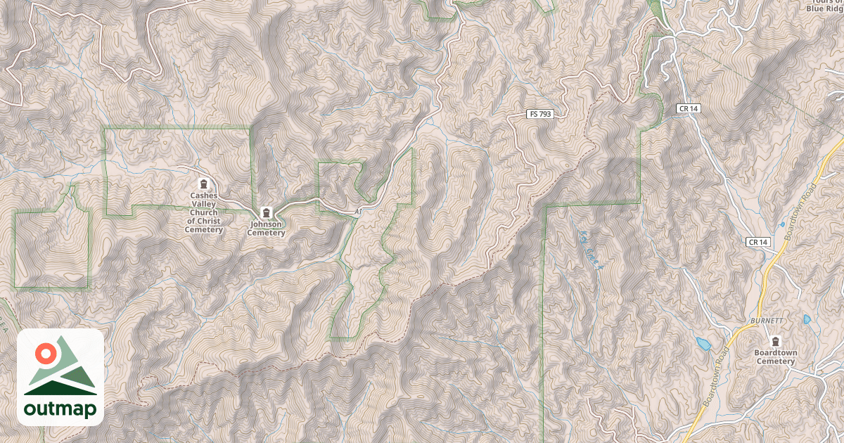 Map of BUSH HEAD GAP ROAD in Gilmer