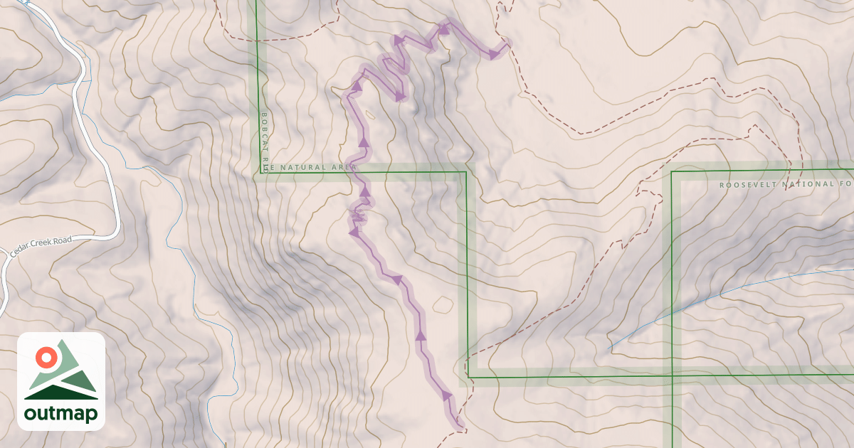 Map of On The Rocks Trail