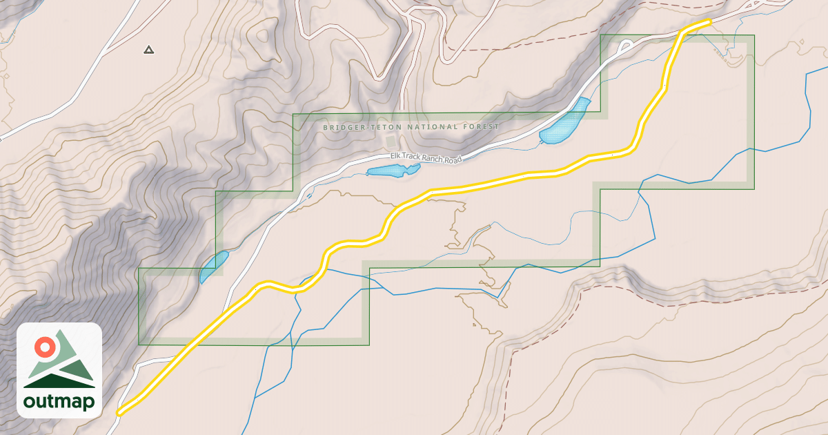 Map of Fish Creek Road Snowmobile Trail