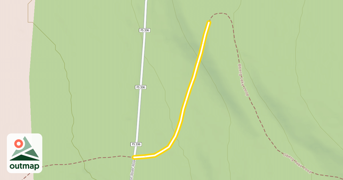 Map of Oberg Lake Loop