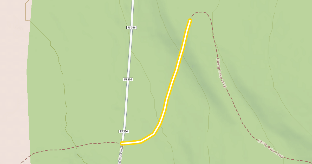 Map preview of Oberg Lake Loop