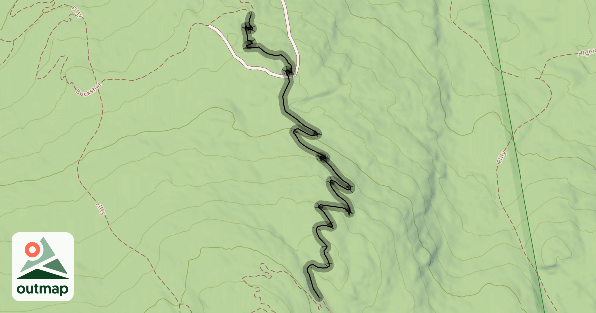Map of Hurricane Trail