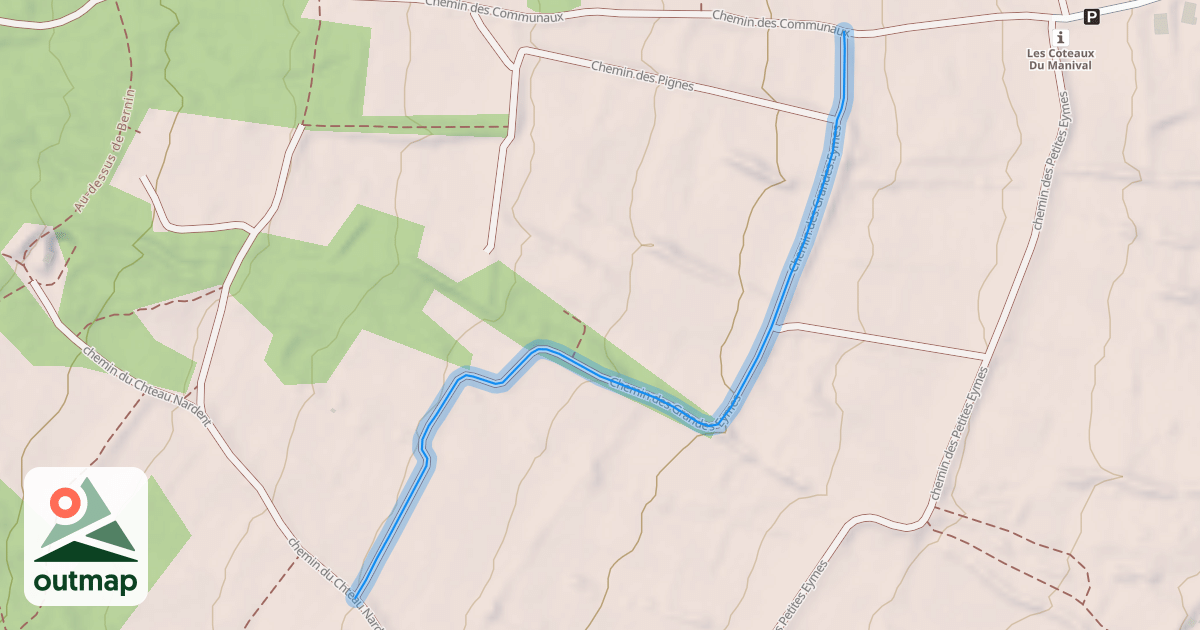 Map of Chemin des Grandes Eymes