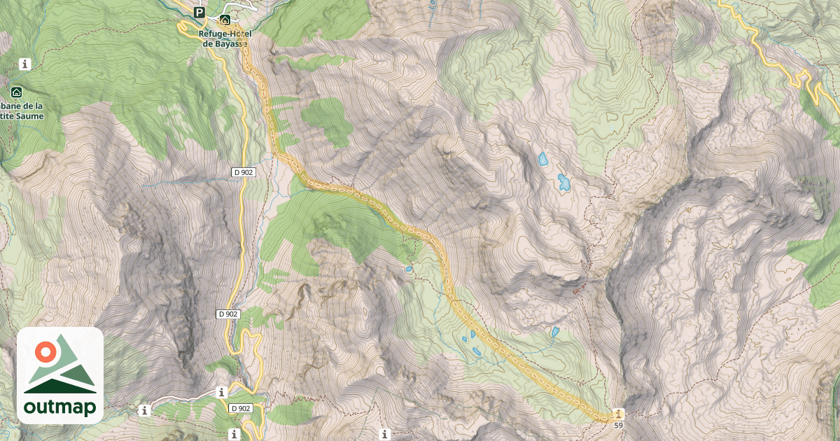 Map of Col de la Braïssa — Bayasse