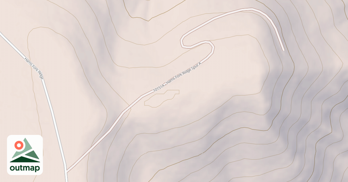 Map of HAMS FORK RIDGE SPUR A