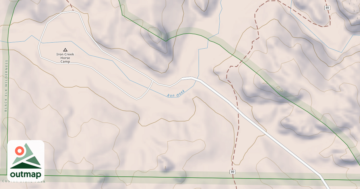Map of IRON CREEK HORSE CAMP