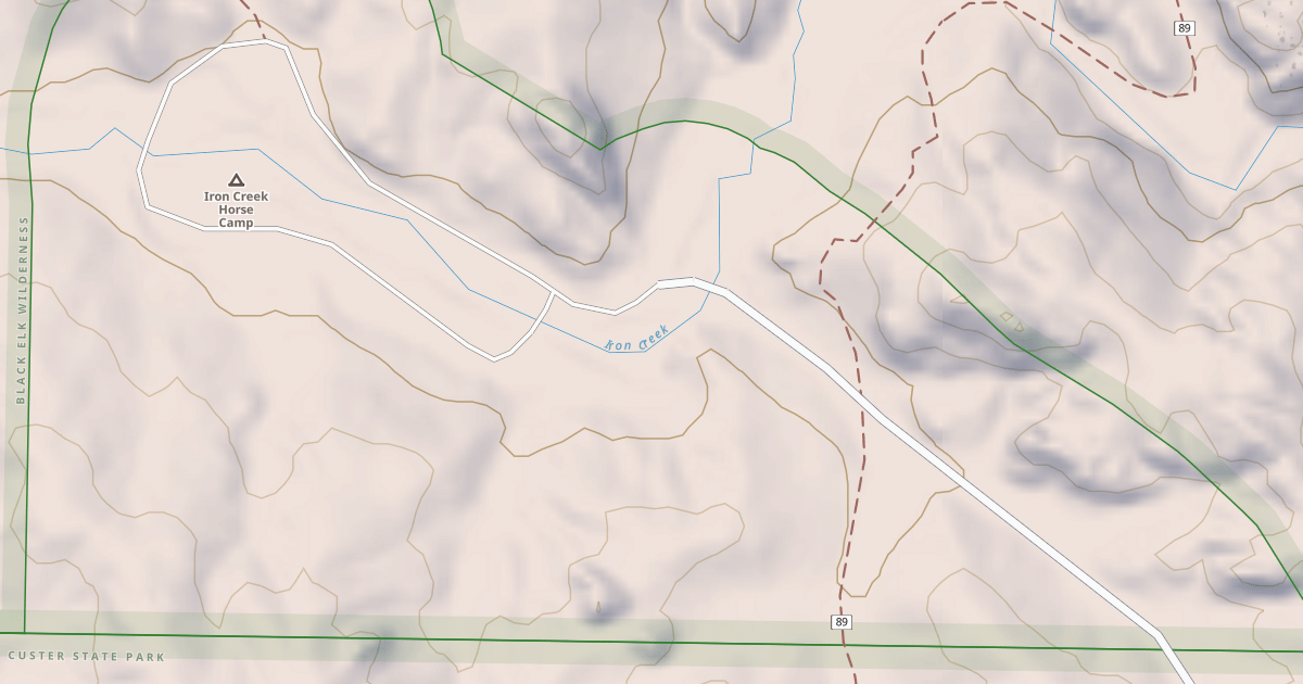 Map preview of IRON CREEK HORSE CAMP