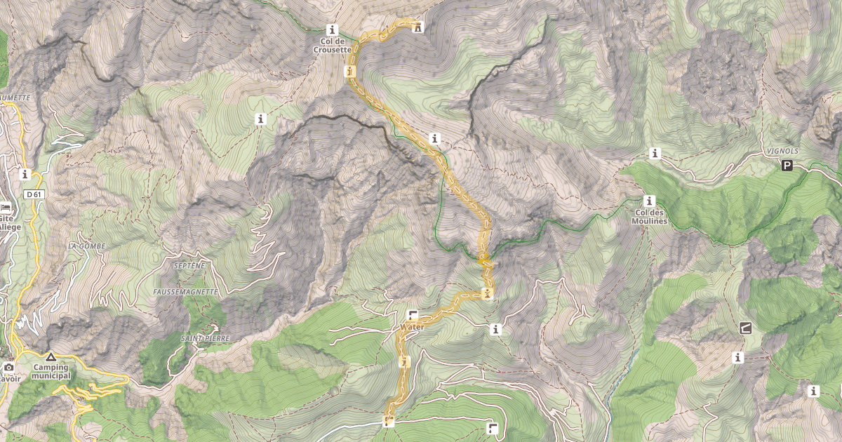 Map preview of Le Petit Mounier — Col de l'Espaule