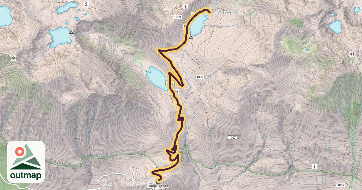 Map of Talapus Lake Trail