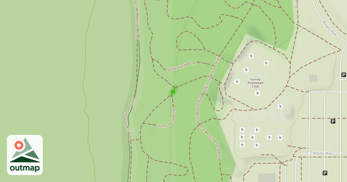 Map of Beginner Loop Trail / Junk Yard Dog