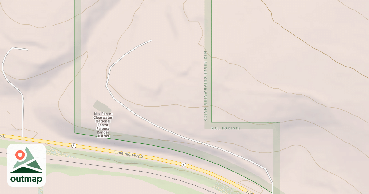 Map of POTLATCH RANGER STATION