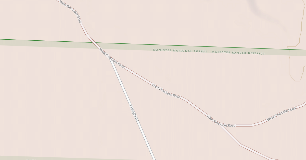 Map preview of WEST PINE LAKE ROAD