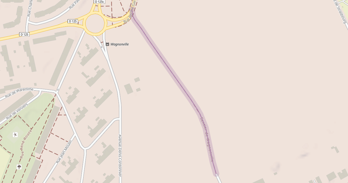 Map preview of Sentier de Wagnonville
