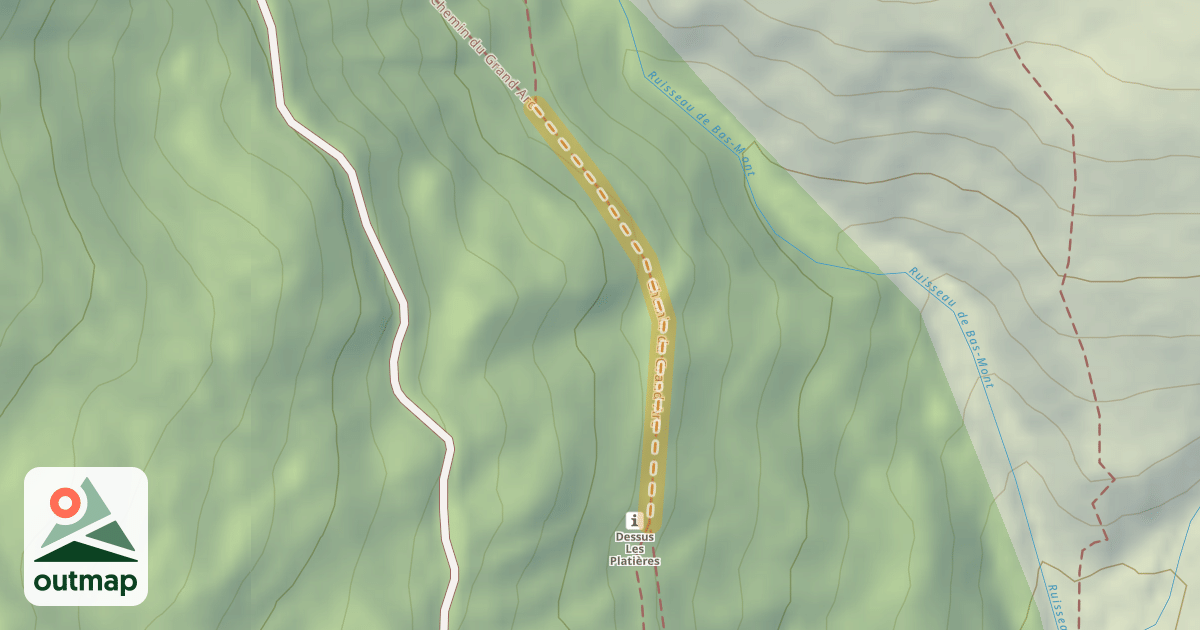 Map of Chemin du Grand Arc