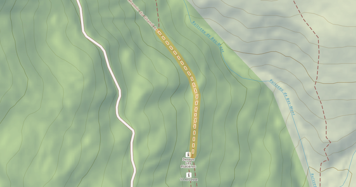 Map preview of Chemin du Grand Arc