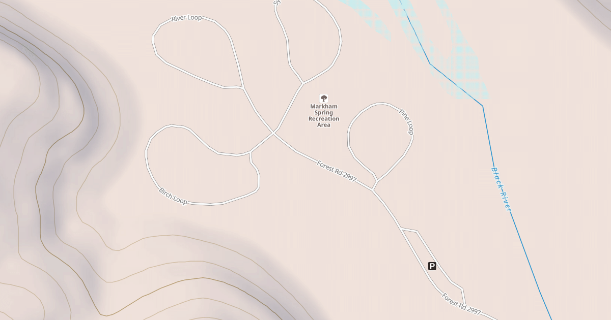 Map preview of MARKHAM SPRING REC AREA