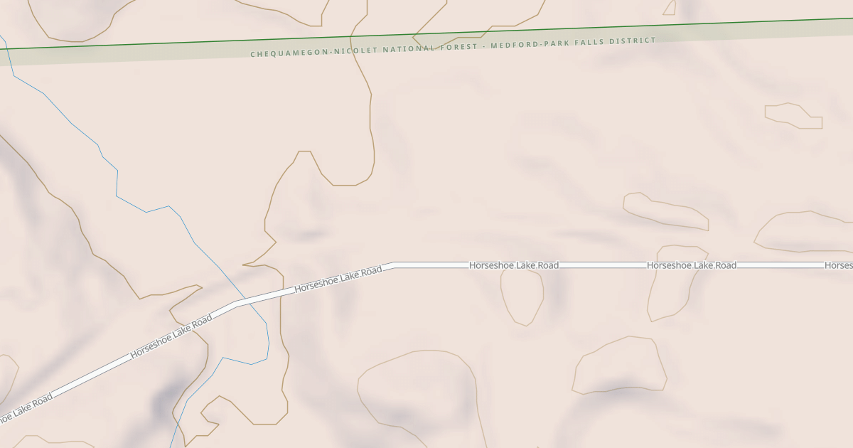 Map preview of HORSESHOE LAKE ROAD