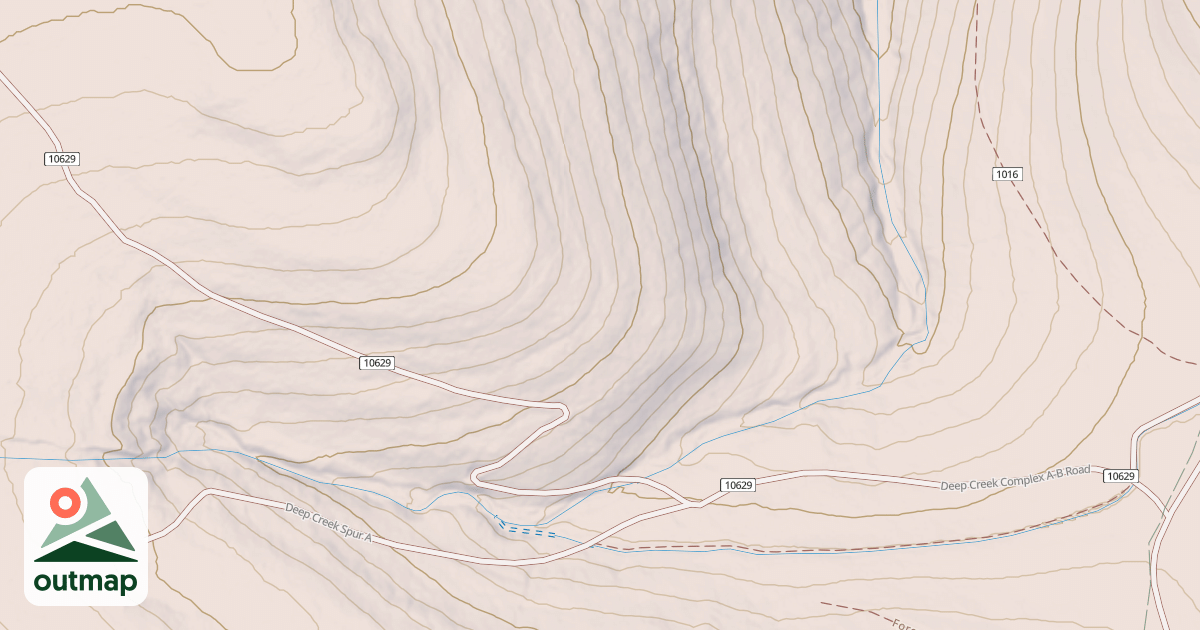 Map of DEEP CREEK COMPLEX A-B